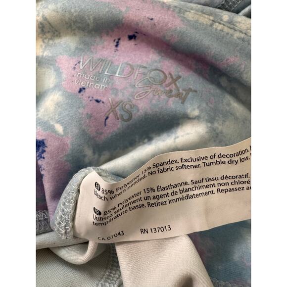 New WILDFOX Women's Watercolor Spill Tie Dye Athletic High Waist Legging Size XS - Picture 7 of 7